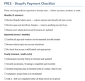FREE - Shopify Credit Card Compliance Checklist
